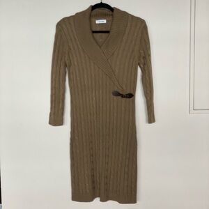 Women’s Calvin Klein Sweater Dress.  Taupe color. Size Medium.  EUC